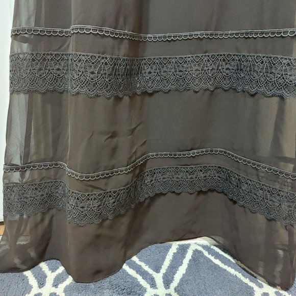 Ryegrass Color Chocolate Torte Long Sleeve Dress Dark Brown Size X Small - Picture 8 of 16